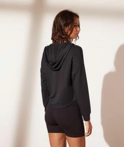 Pulls & Gilets | Sweat Zippé à Capuche NOIR | Etam Femme