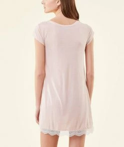Pyjamas éco-responsables | Chemise De Nuit Bas Dentelle BLUSH | Etam Femme