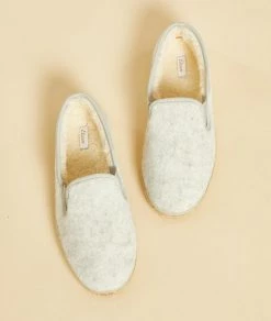Pyjamas éco-responsables | Mules Espadrilles Intérieur Fourrés GRIS CLAIR | Etam Femme
