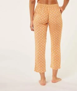 Pyjamas éco-responsables | Pantalon De Pyjama 7/8 Imprimé ORANGE | Etam Femme