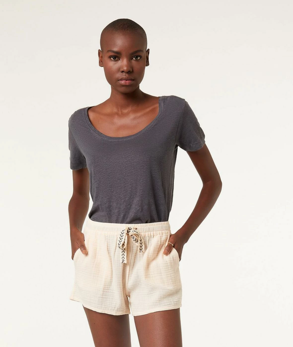 Pyjamas éco-responsables | Short De Pyjama En Coton VANILLE | Etam Femme – Image 2