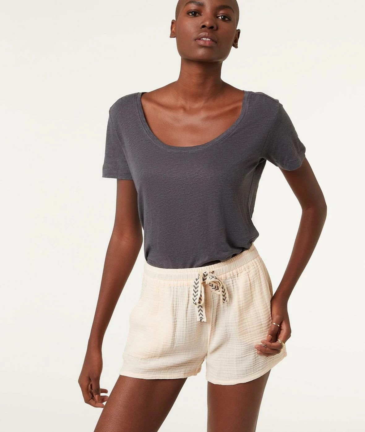 Pyjamas éco-responsables | Short De Pyjama En Coton VANILLE | Etam Femme – Image 4