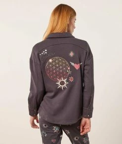 Pyjamas éco-responsables | Surchemise Dos Imprimé ANTHRACITE | Etam Femme