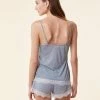 Pyjamas éco-responsables | Top Décolleté Dentelle BLEU PÉTROLE | Etam Femme