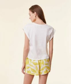 Pyjamas éco-responsables | Top Manches Courtes ECRU | Etam Femme