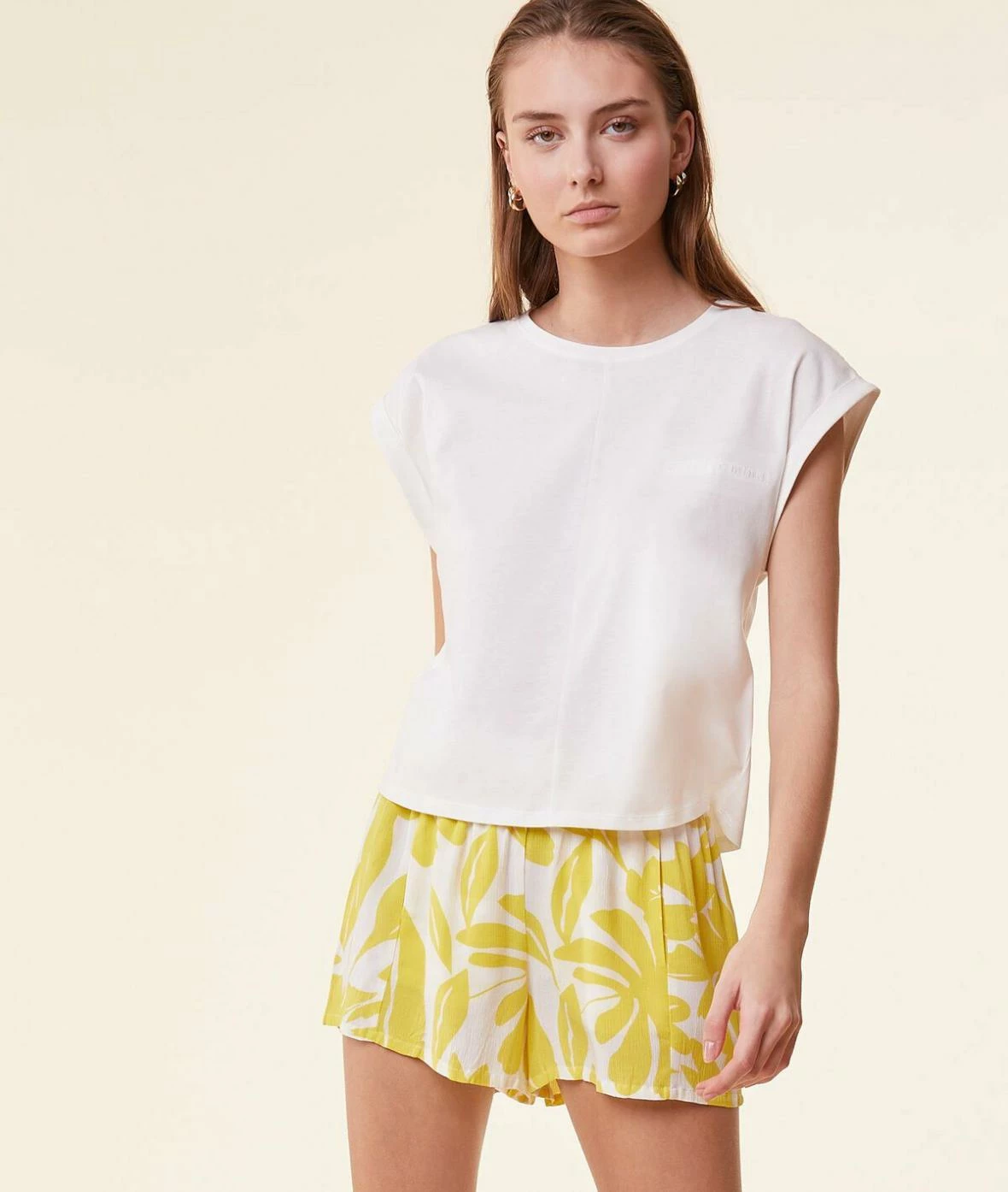 Pyjamas éco-responsables | Top Manches Courtes ECRU | Etam Femme – Image 2