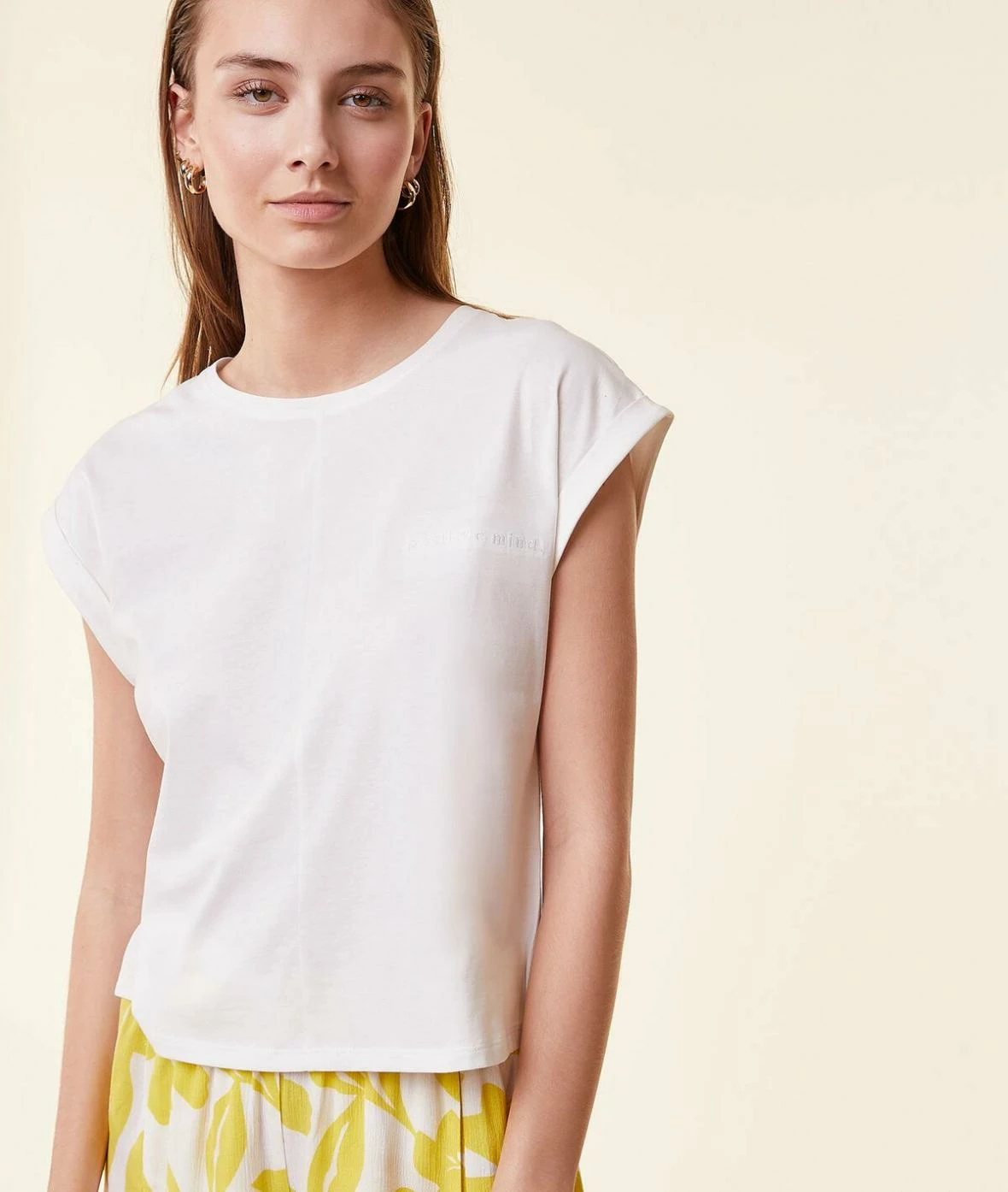 Pyjamas éco-responsables | Top Manches Courtes ECRU | Etam Femme – Image 4