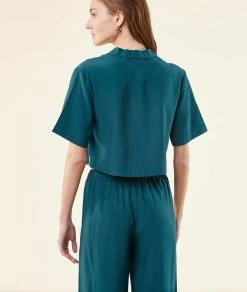 Pyjamas Doux Et Confort | Chemise De Pyjama Courte BLEU CANARD | Etam Femme