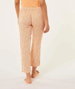 Pyjamas Doux Et Confort | Pantalon De Pyjama 7/8 Imprimé ORANGE | Etam Femme