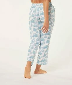 Pyjamas Doux Et Confort | Pantalon De Pyjama 7/8 Imprimé VERT CANARD | Etam Femme