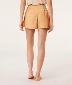 Pyjamas Doux Et Confort | Short De Pyjama En Lin OCRE | Etam Femme
