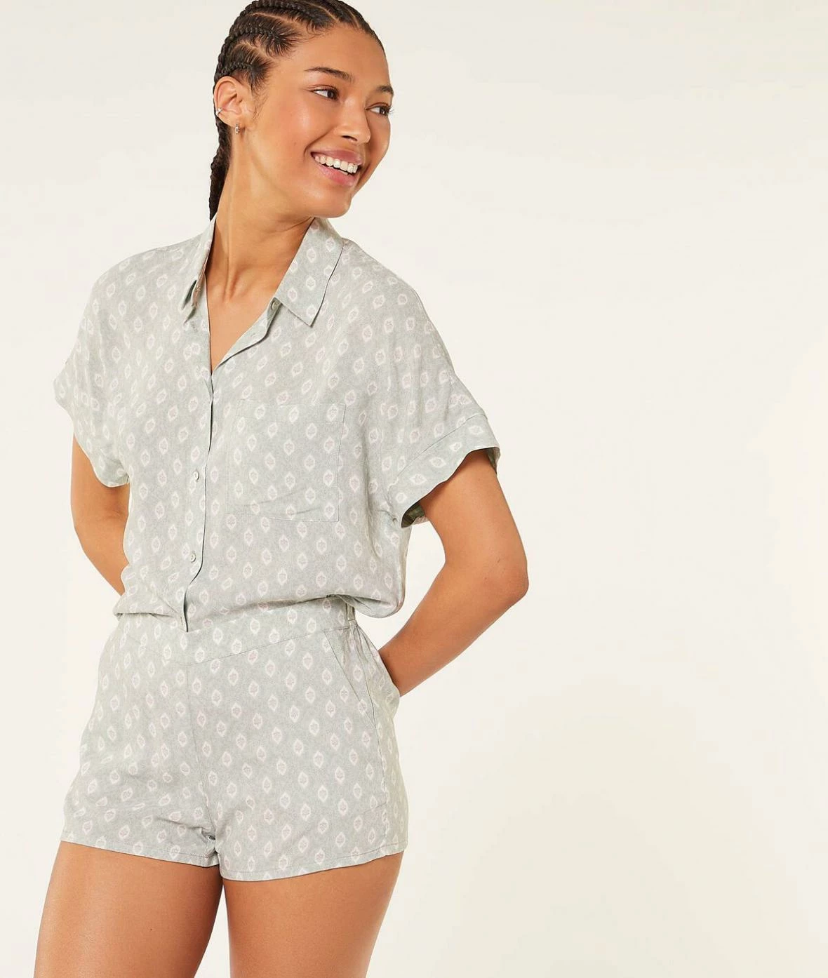 Pyjamas Doux Et Confort | Short De Pyjama Imprimé VERT | Etam Femme – Image 4