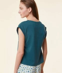 Pyjamas Doux Et Confort | Top Manches Courtes BLEU CANARD | Etam Femme