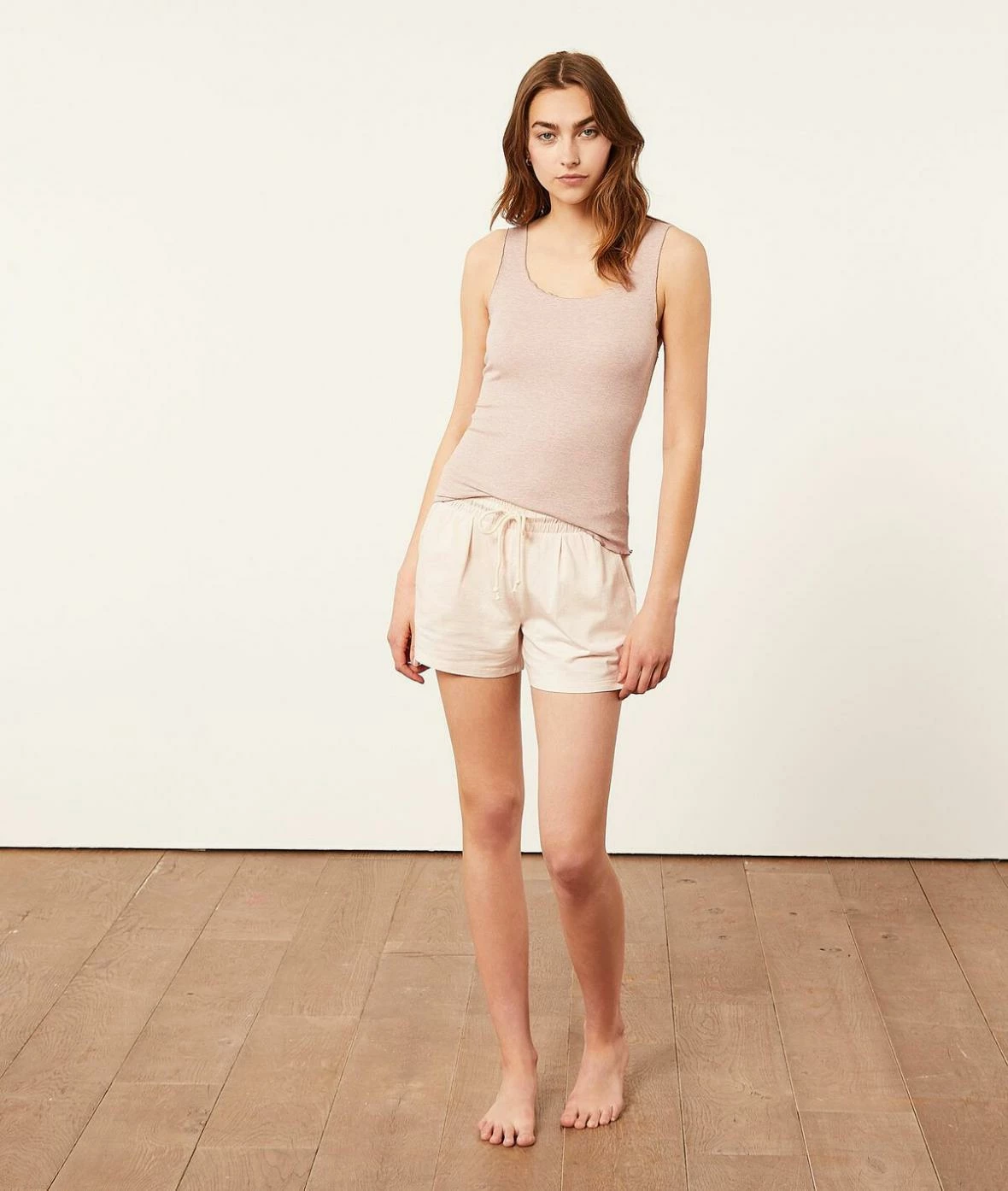 Pyjamas En Coton | Débardeur Côtelé, Teinture Végétale MAUVE | Etam Femme – Image 2