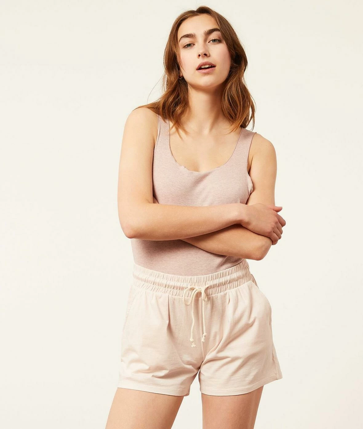 Pyjamas En Coton | Débardeur Côtelé, Teinture Végétale MAUVE | Etam Femme – Image 4