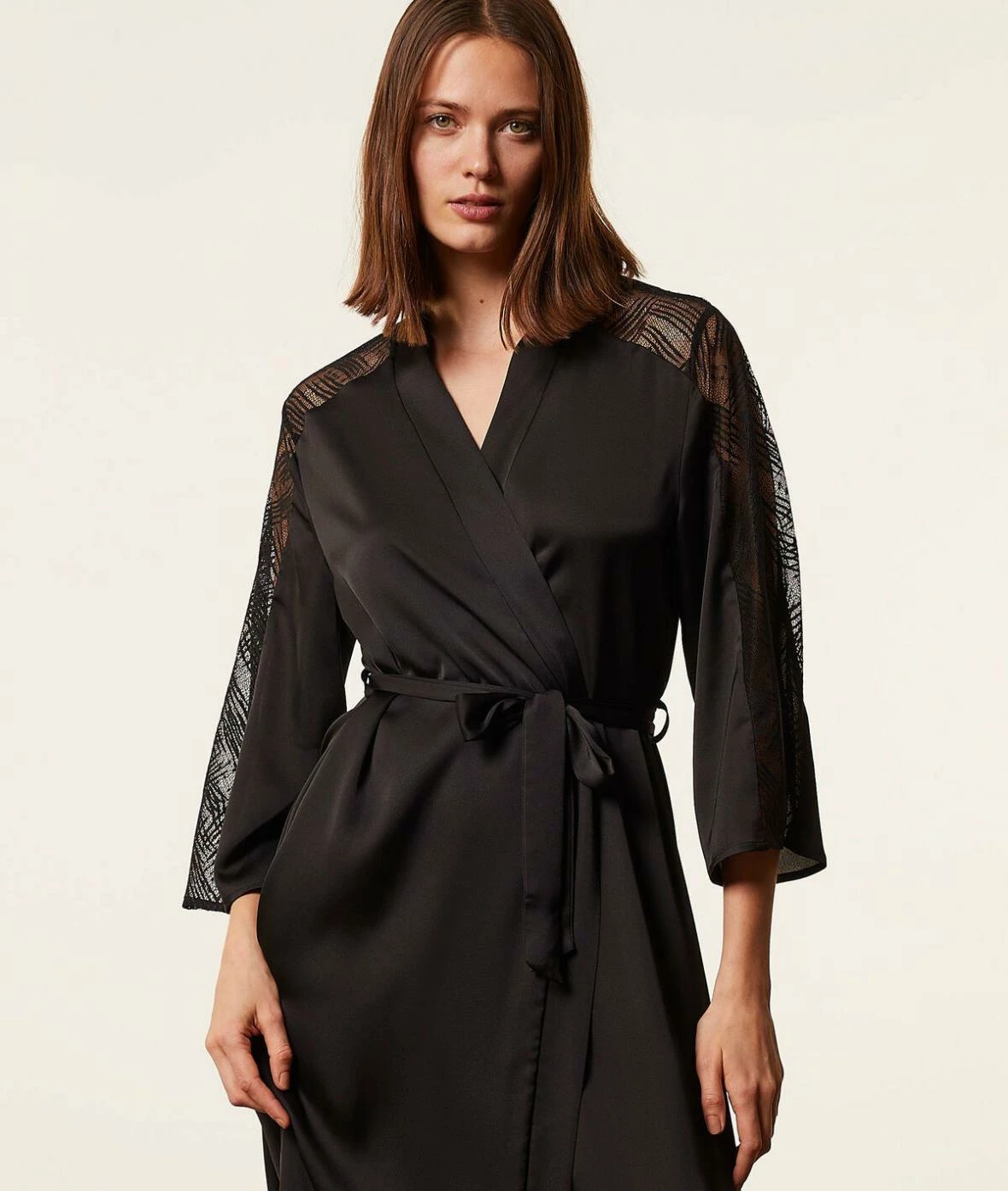 Pyjamas Sexy | Déshabillé Détails Tulle NOIR | Etam Femme – Image 2