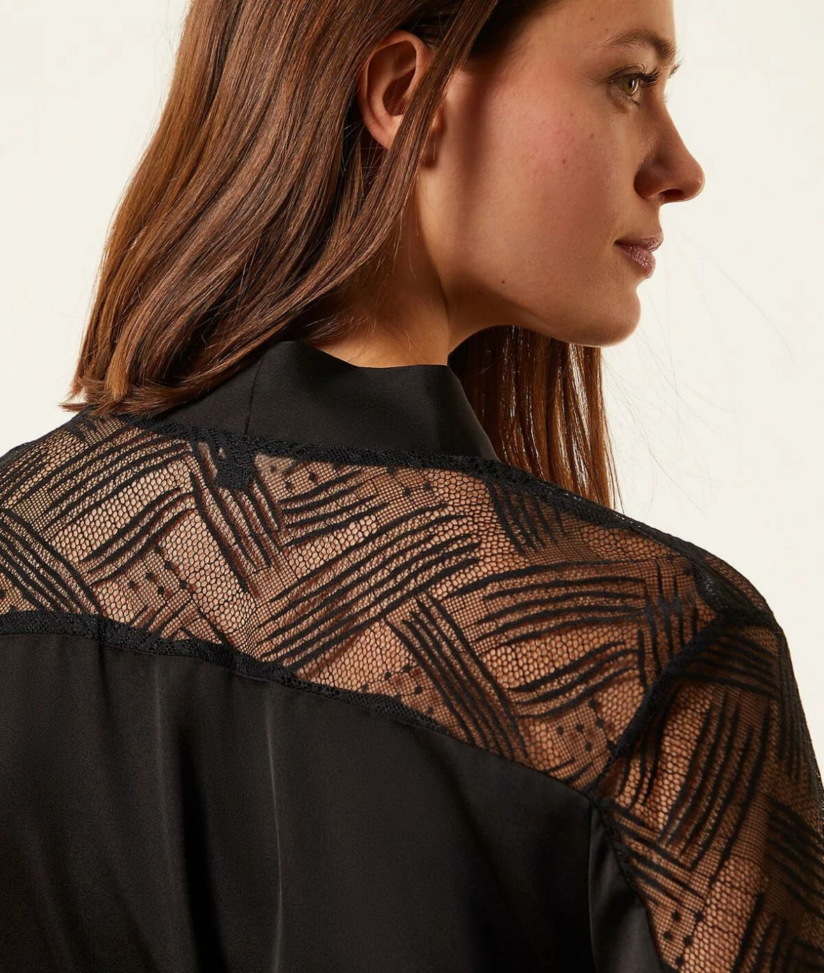 Pyjamas Sexy | Déshabillé Détails Tulle NOIR | Etam Femme – Image 3