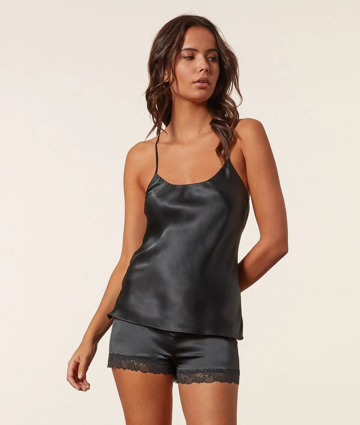 Pyjamas Sexy | Short En Soie VERT SAPIN | Etam Femme – Image 4