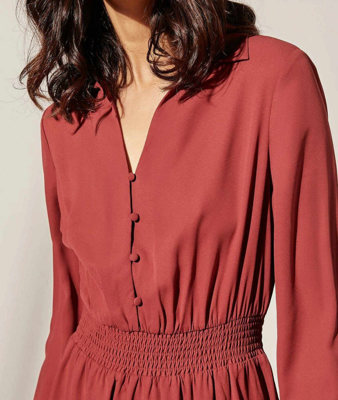 Robes & Combinaisons | Robe Courte Col Boutonné TERRACOTTA | Etam Femme – Image 3