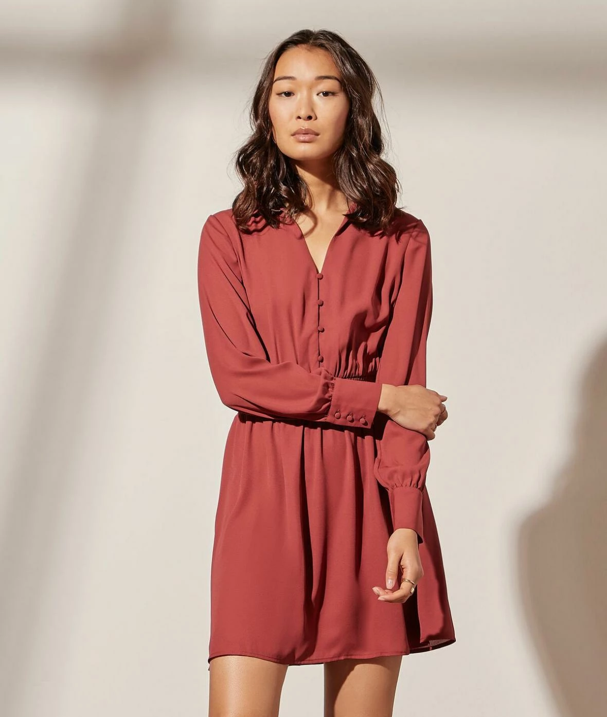 Robes & Combinaisons | Robe Courte Col Boutonné TERRACOTTA | Etam Femme – Image 4