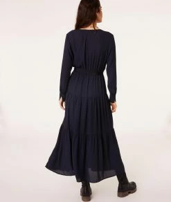 Robes & Combinaisons | Robe Longue Avec Ceinture ENCRE | Etam Femme