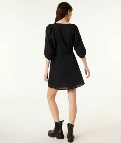 Robes & Combinaisons | Robe Manches 3/4 NOIR | Etam Femme