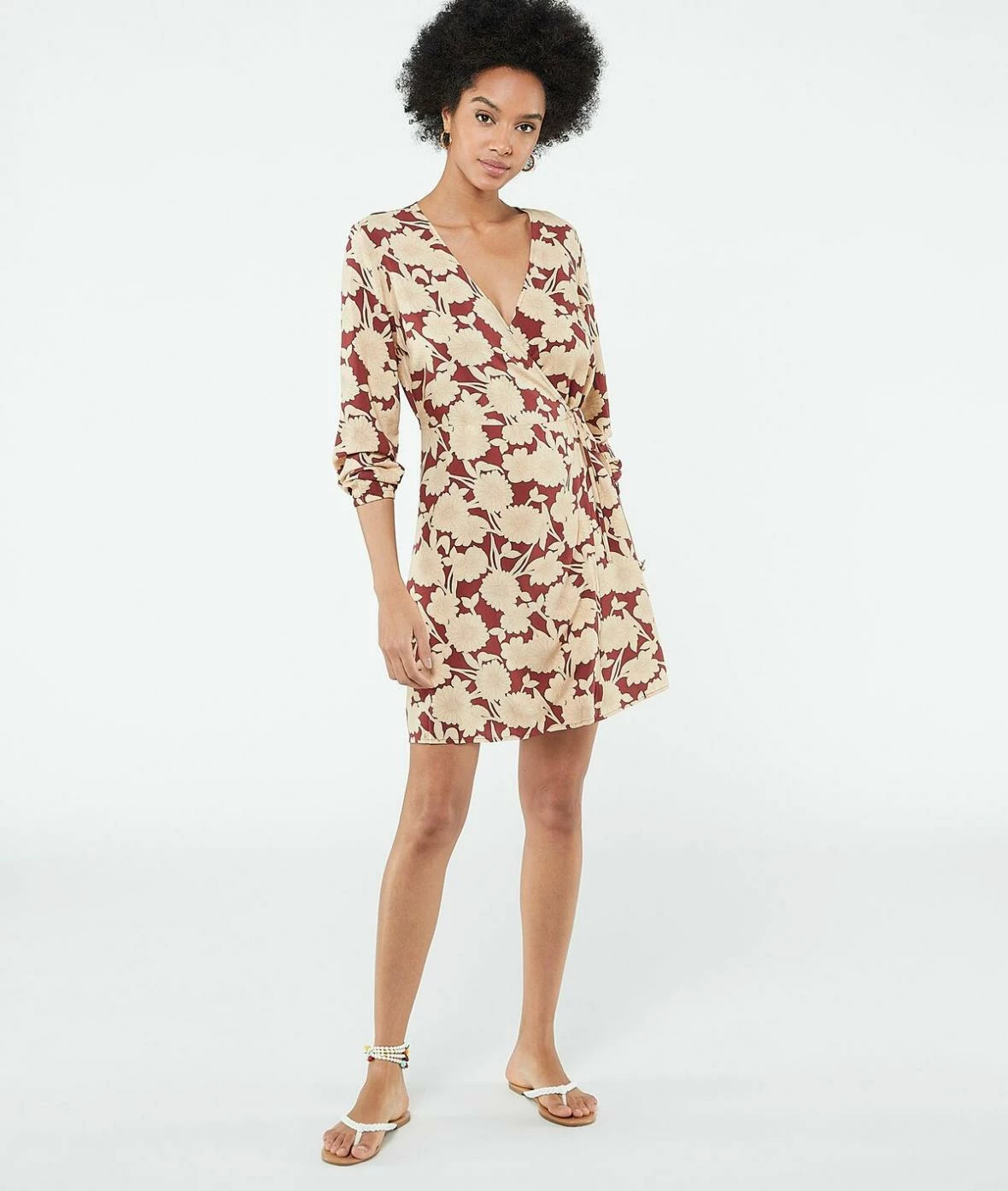 Robes & Combinaisons | Robe Portefeuille Imprimée MARRON | Etam Femme – Image 2