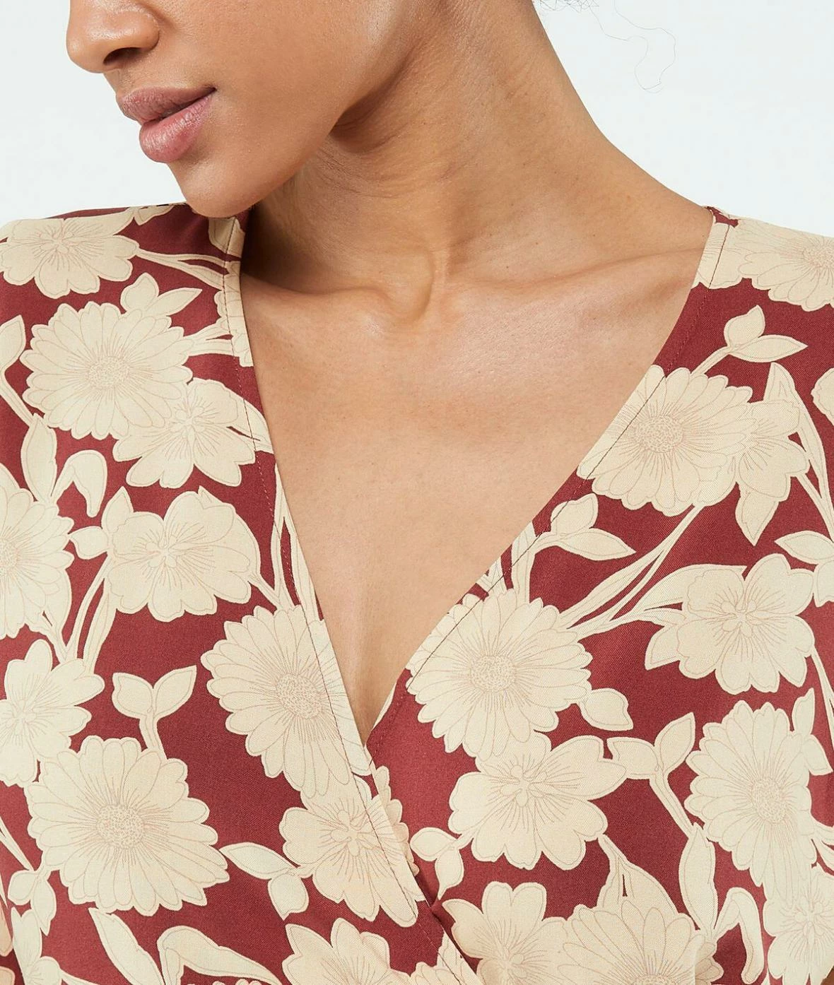 Robes & Combinaisons | Robe Portefeuille Imprimée MARRON | Etam Femme – Image 3