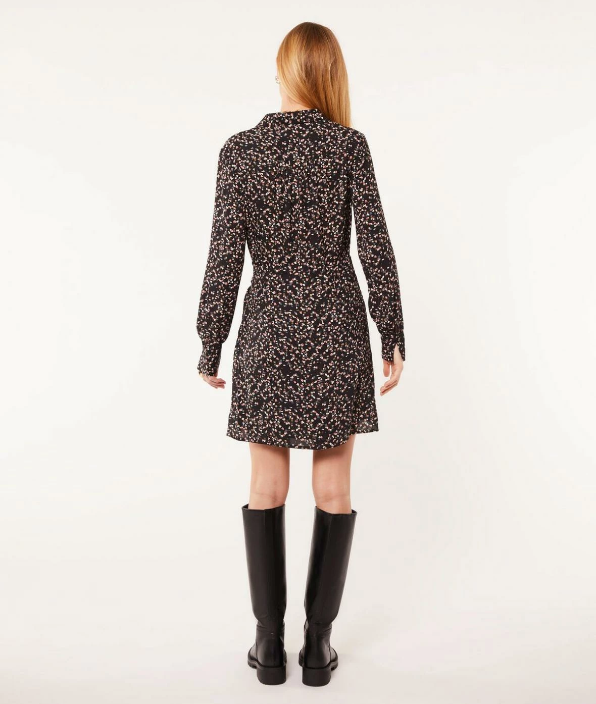 Robes & Combinaisons | Robe Portefeuille Imprimée NOIR | Etam Femme