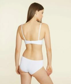 Soutiens-gorge Bandeaux | Bandeau Microfibre, Bretelles Amovibles Bonnet D BLANC | Etam Femme