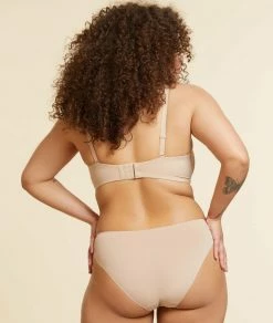 Soutiens-gorge Bandeaux | Bandeau Microfibre, Bretelles Amovibles Bonnet E BEIGE | Etam Femme