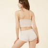 Soutiens-gorge En Coton | Crop Top Côtelé à Bretelles, Teinture Végétale BEIGE | Etam Femme