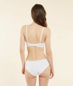 Soutiens-gorge En Coton | Triangle Sans Armatures, Pads Amovibles En Coton Bio BLANC | Etam Femme