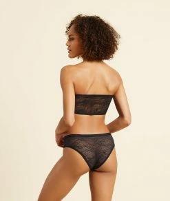 Soutiens-gorge Invisibles | Bandeau Réversible En Dentelle Et Microfibre Extensible NOIR | Etam Femme
