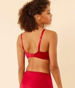 Soutiens-gorge Invisibles | Soutien-gorge Sans Armatures Coques Fines Satiné ROUGE | Etam Femme