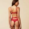 Tangas | Tanga En Tulle Brodé ROUGE | Etam Femme