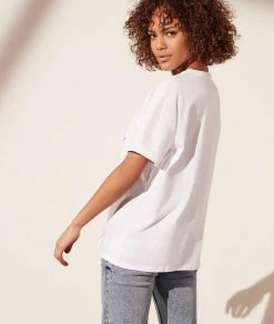 Tops & T-shirts | T-shirt "Femme Culottée" Coton Bio BLANC | Etam Femme