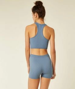 Tops & T-shirts | Brassière Côtelé Dos Nageur Sans Coutures GLACIER | Etam Femme