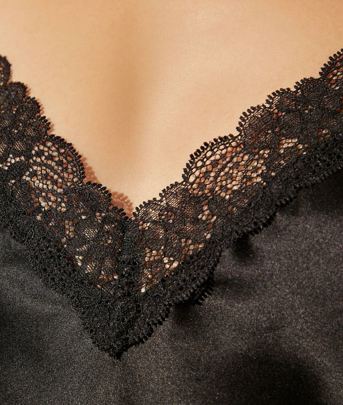 Tops & T-shirts | Caraco En Soie NOIR | Etam Femme – Image 3