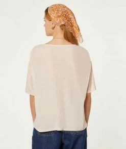 Tops & T-shirts | T-shirt Manches Courtes Col Bateau VIEUX ROSE | Etam Femme